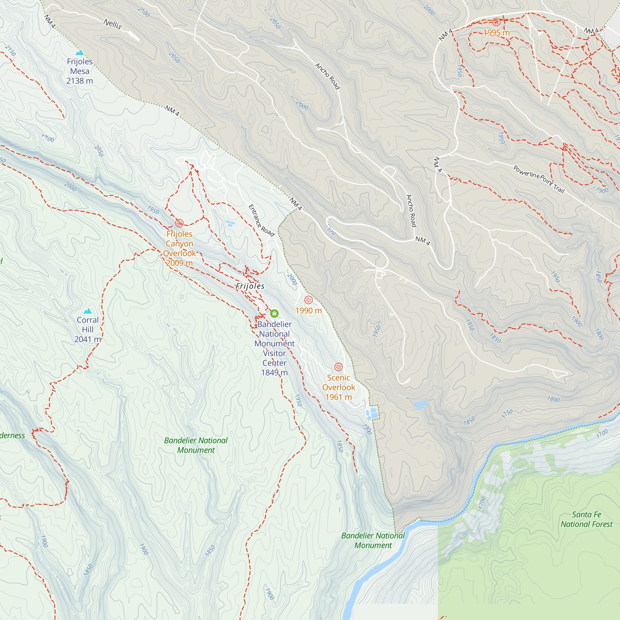 Bandelier Lookout map