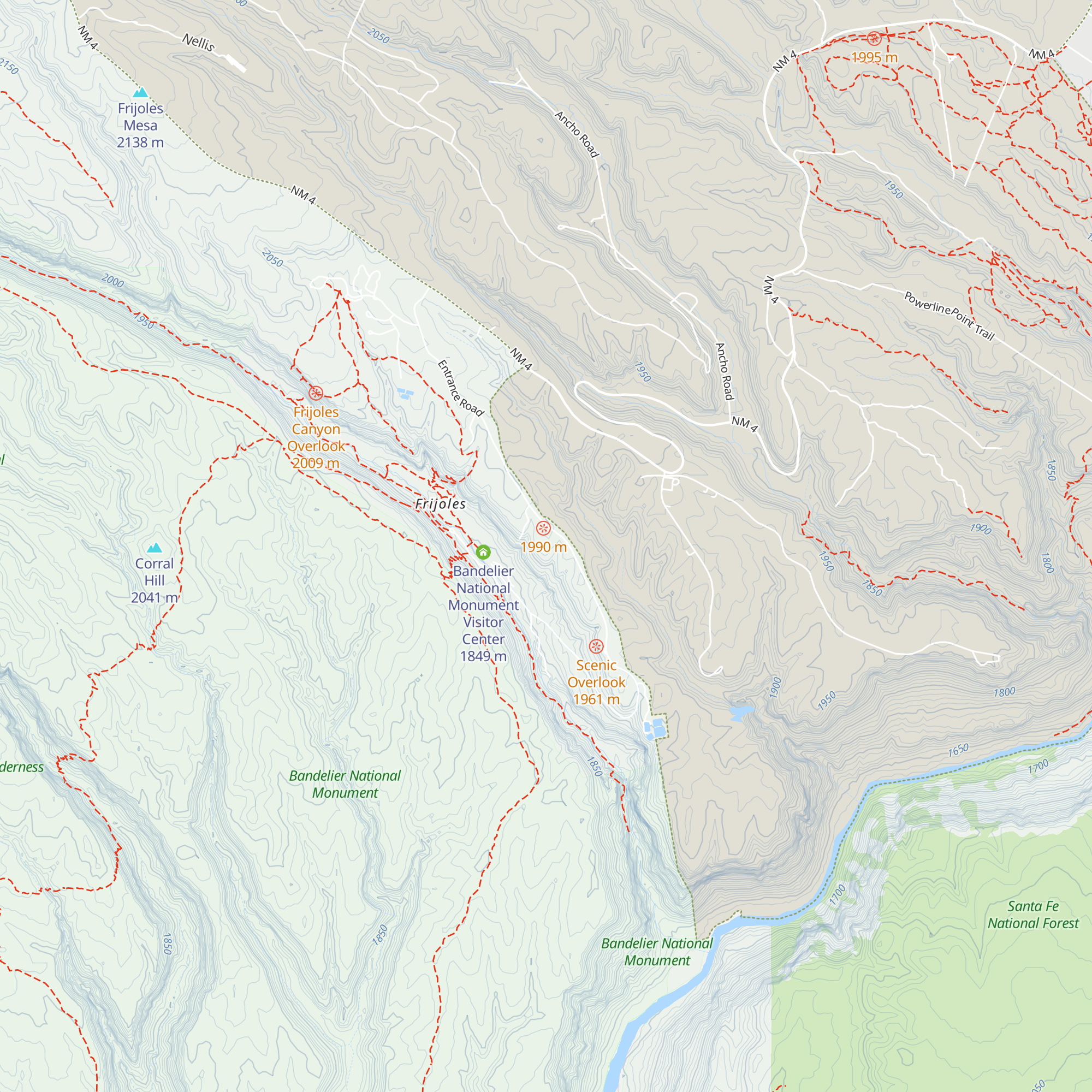 Bandelier Lookout map