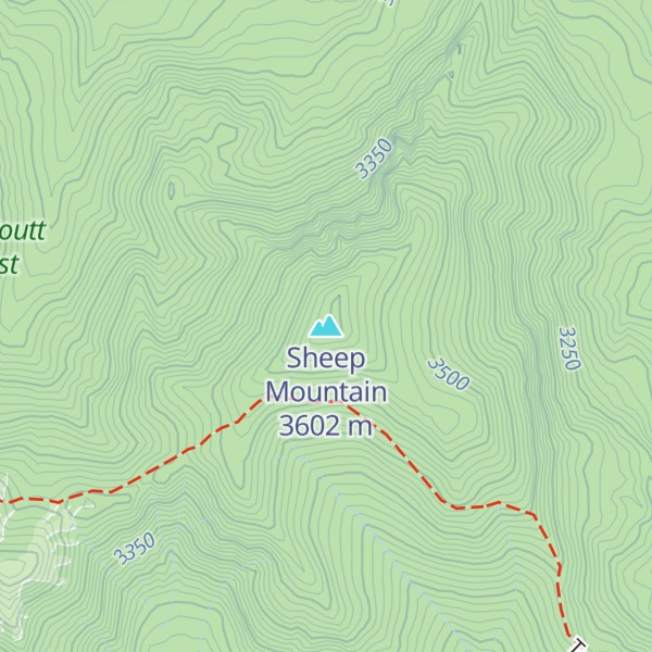 Map of Sheep Mountain
