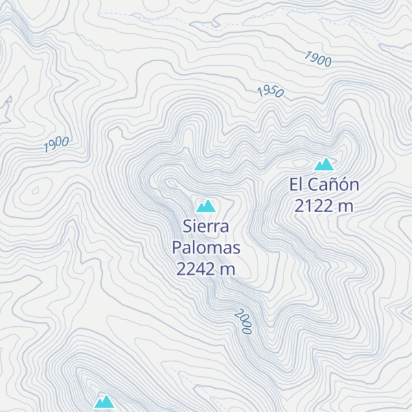 Map of Sierra Palomas