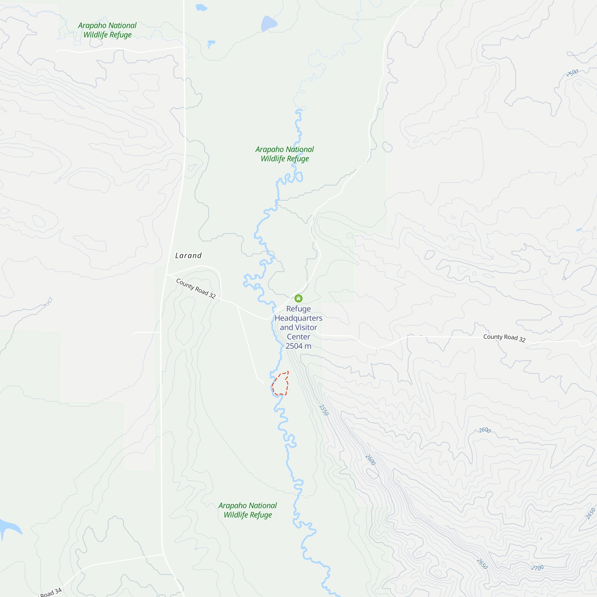 Refuge Headquarters and Visitor Center map