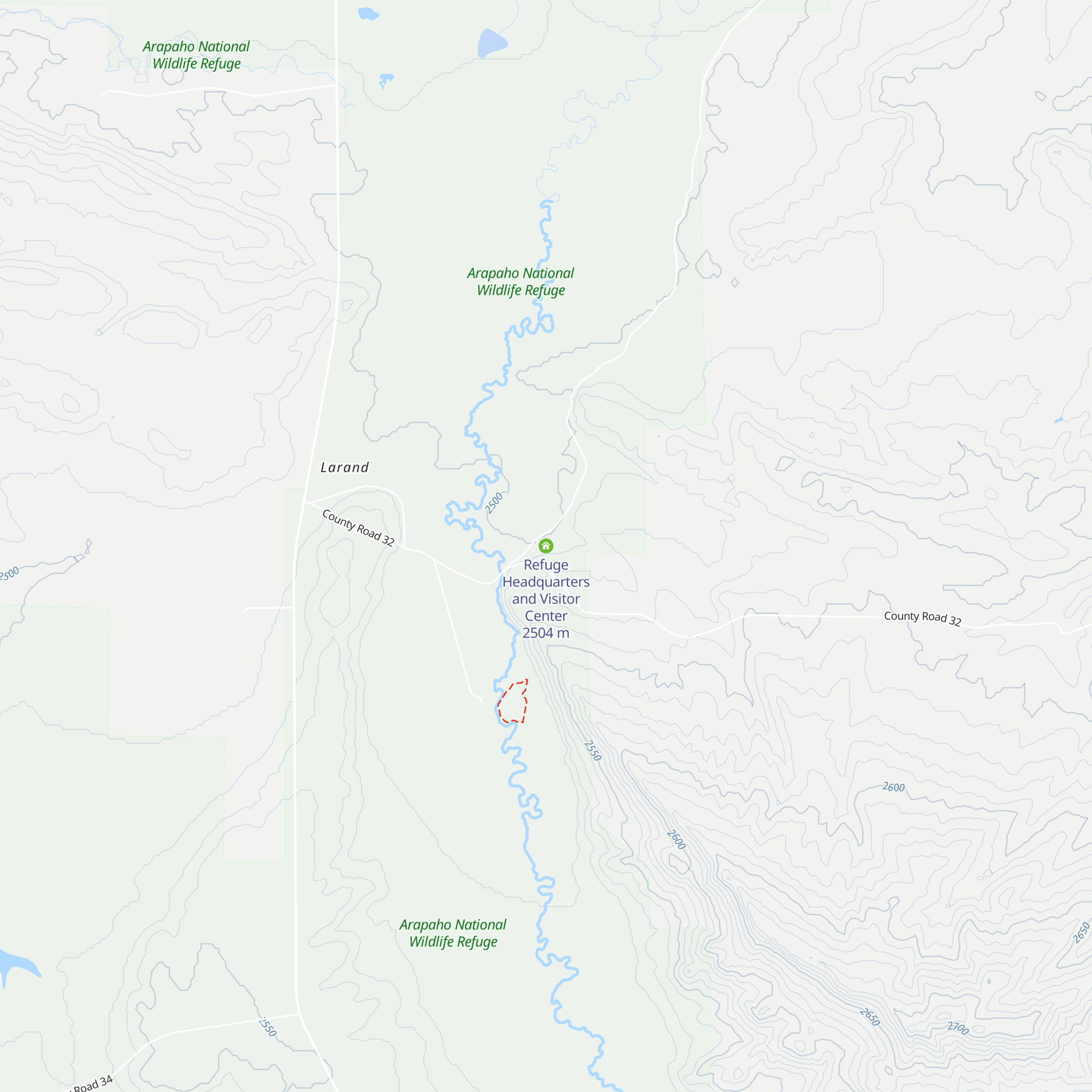 Refuge Headquarters and Visitor Center map