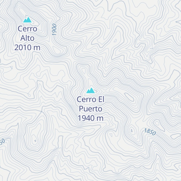 Map of Cerro El Puerto