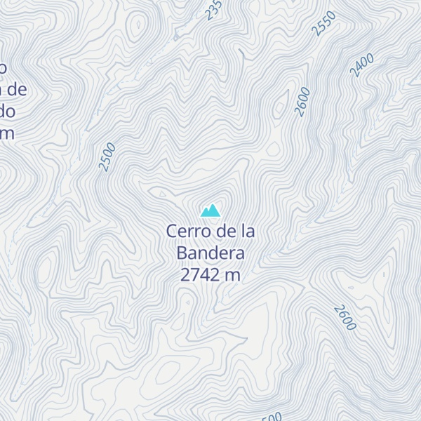 Map of Cerro de la Bandera