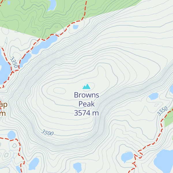 Map of Browns Peak