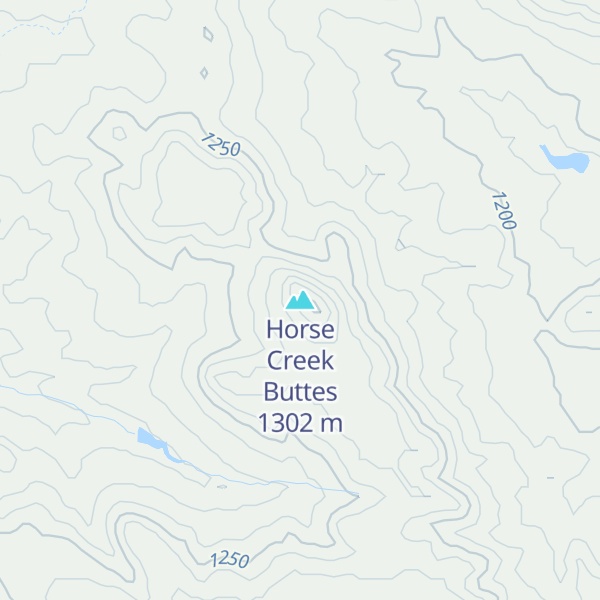 Map of Horse Creek Buttes