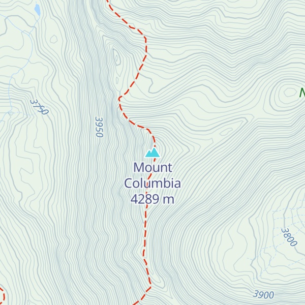 Map of Mount Columbia