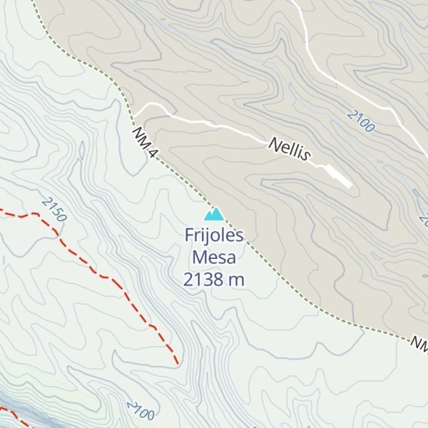 Map of Frijoles Mesa
