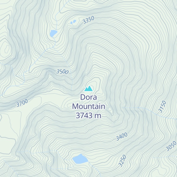 Map of Dora Mountain