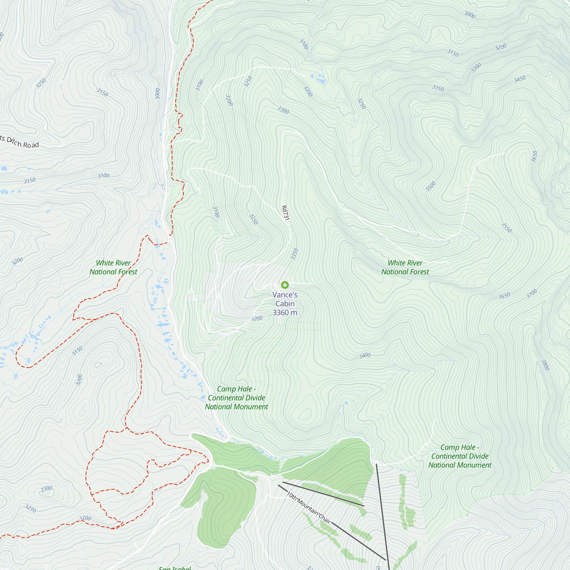 Vance's Cabin map