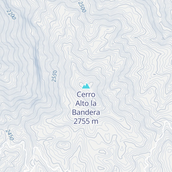 Map of Cerro Alto la Bandera