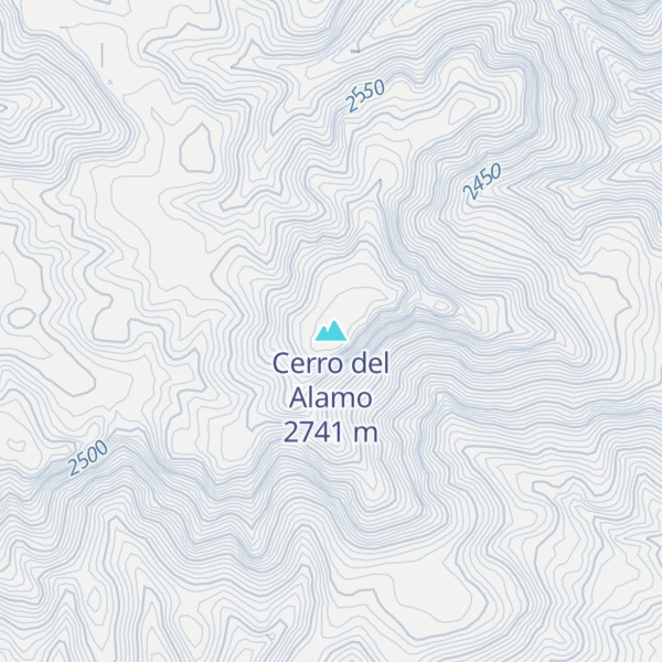Map of Cerro del Alamo