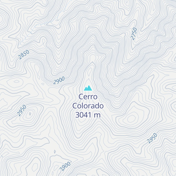 Map of Cerro Colorado