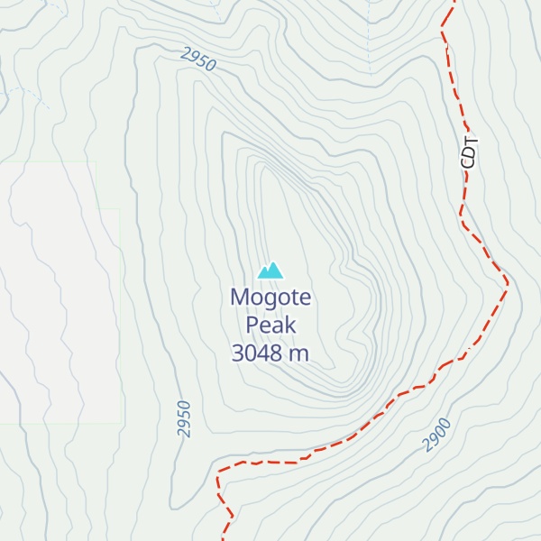 Map of Mogote Peak
