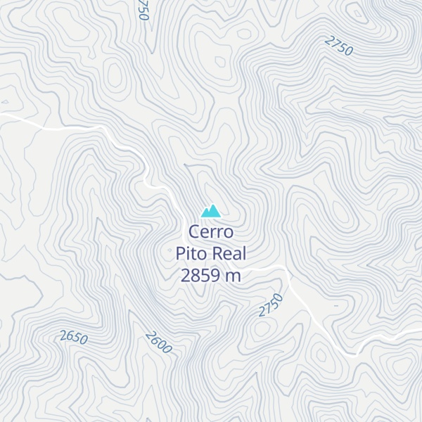 Map of Cerro Pito Real