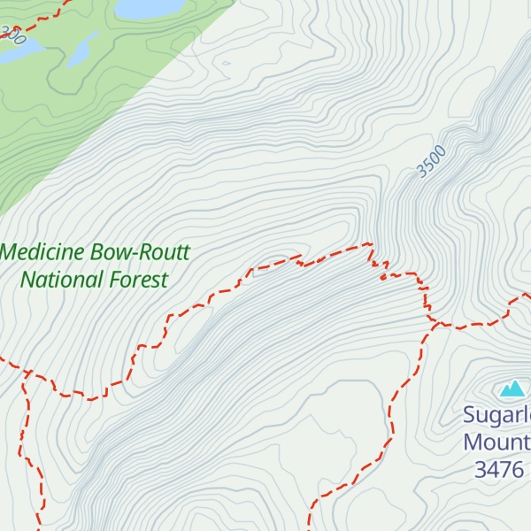 Map of Medicine Bow Peak