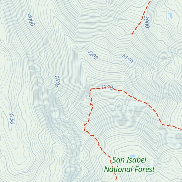 Map of Mount Harvard