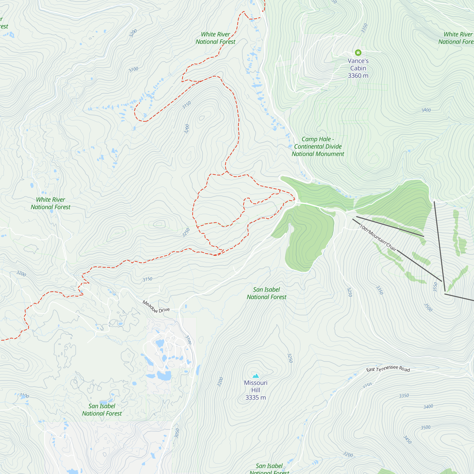 Continental Divide Cabin map