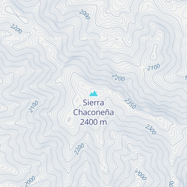 Map of Sierra Chaconeña