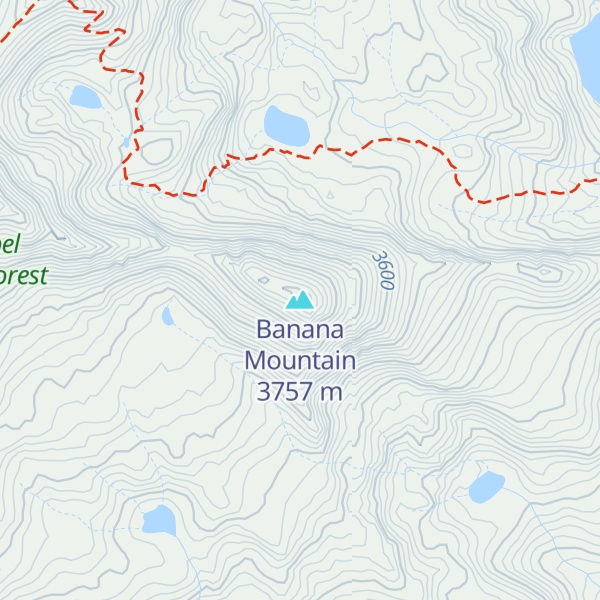 Map of Banana Mountain