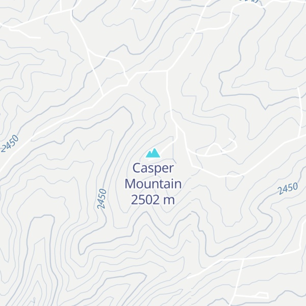 Map of Casper Mountain