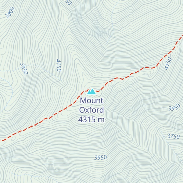 Map of Mount Oxford