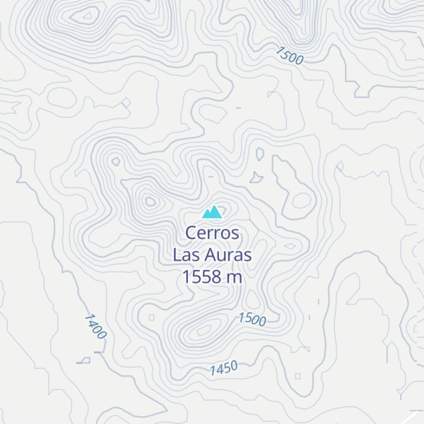 Map of Cerros Las Auras