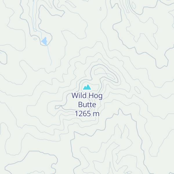 Map of Wild Hog Butte