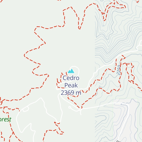 Map of Cedro Peak