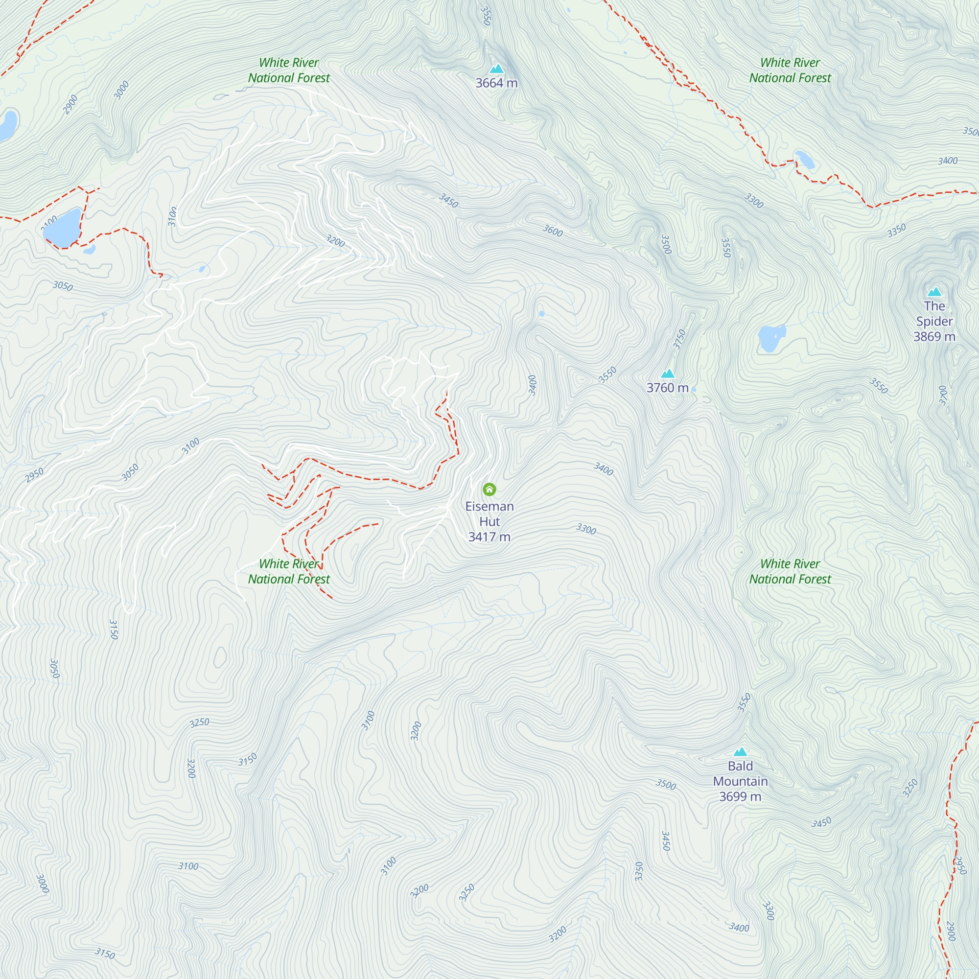 Eiseman Hut map