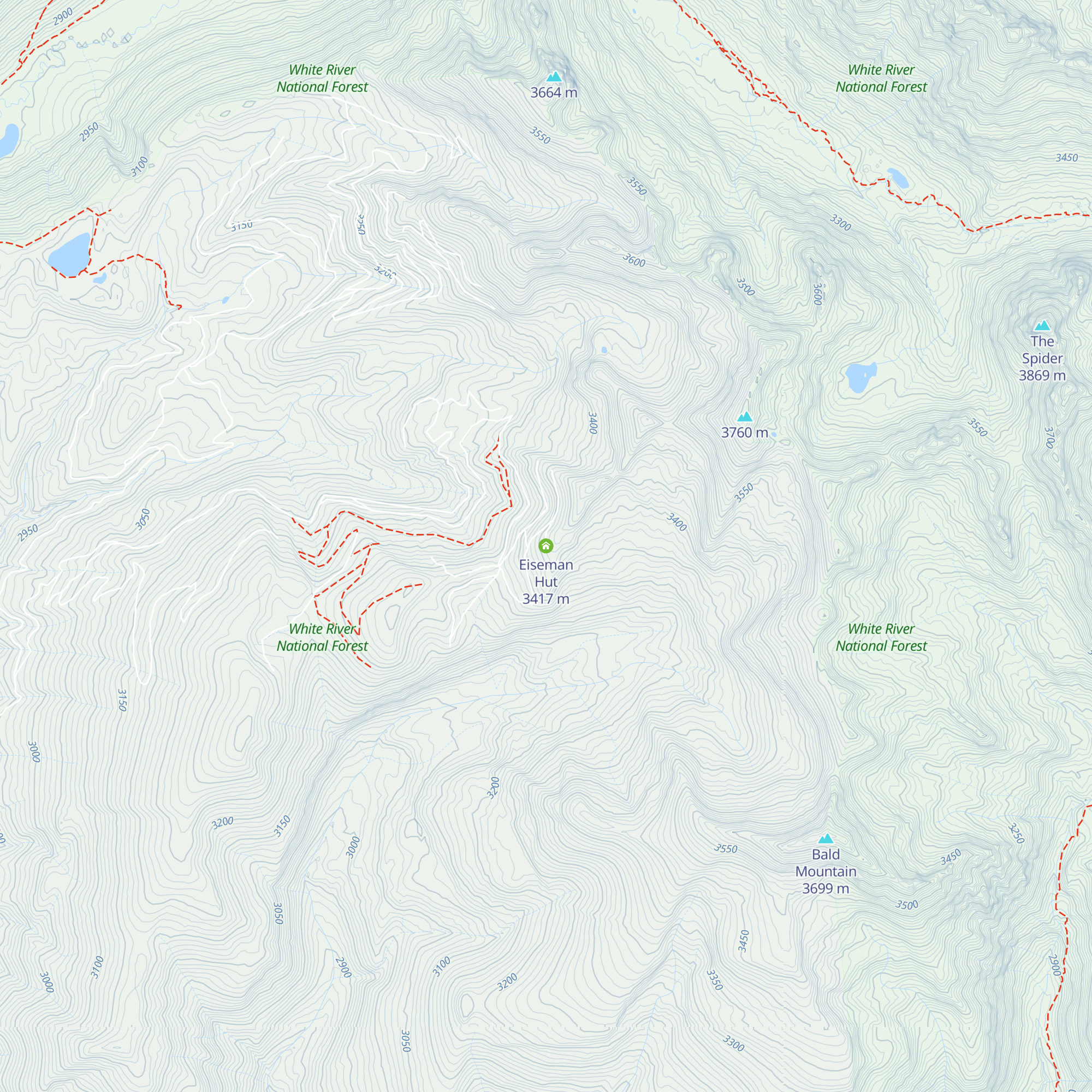 Eiseman Hut map