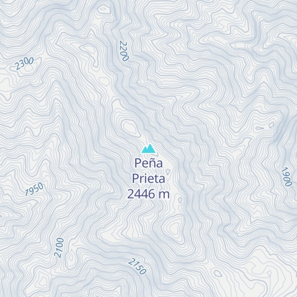 Map of Peña Prieta