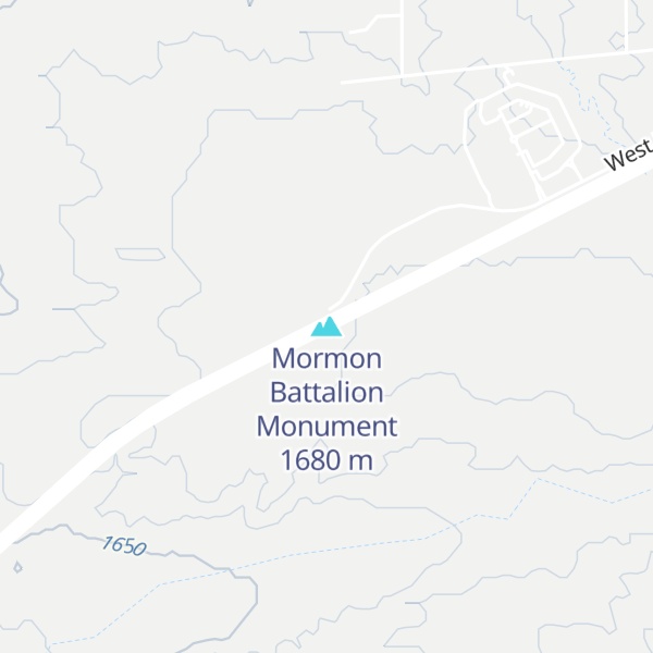 Map of Mormon Battalion Monument