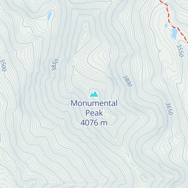Map of Monumental Peak