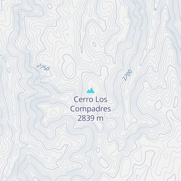 Map of Cerro Los Compadres