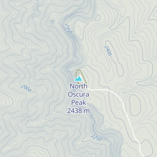 Map of North Oscura Peak