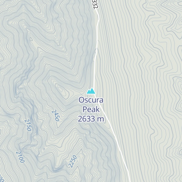 Map of Oscura Peak