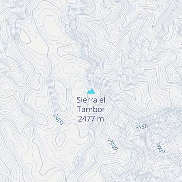 Map of Sierra el Tambor