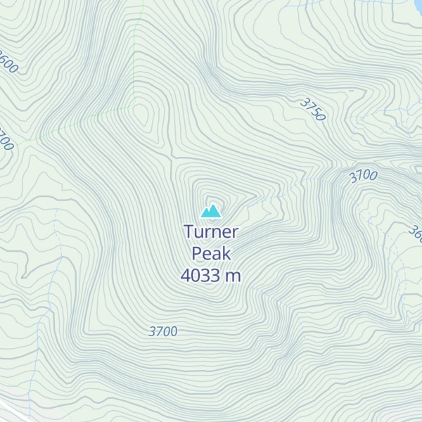 Map of Turner Peak