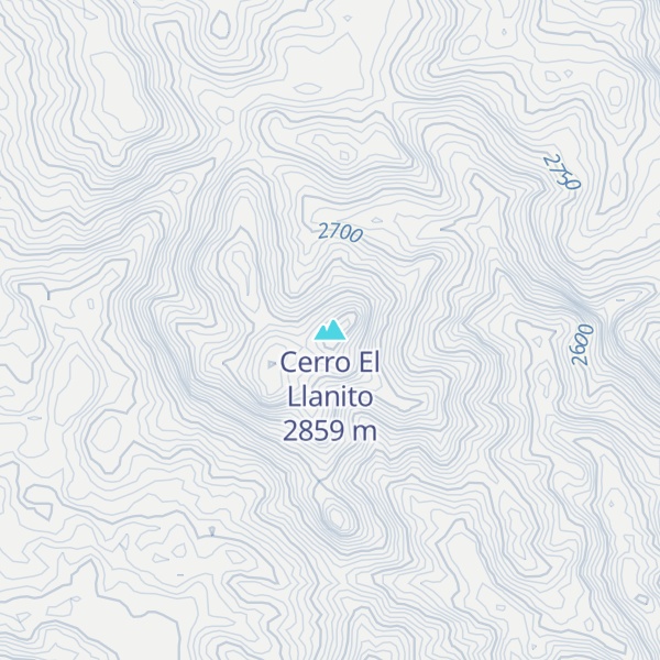 Map of Cerro El Llanito