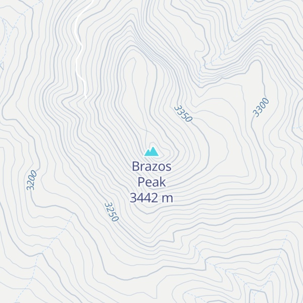 Map of Brazos Peak