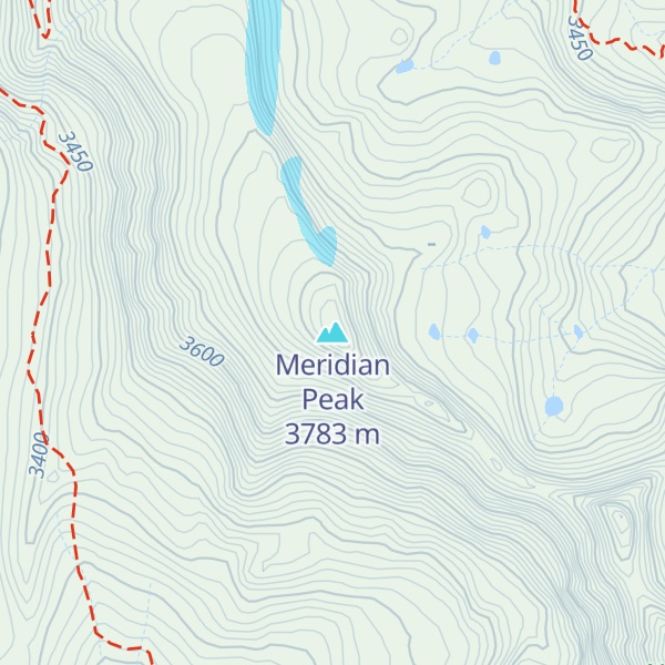 Map of Meridian Peak