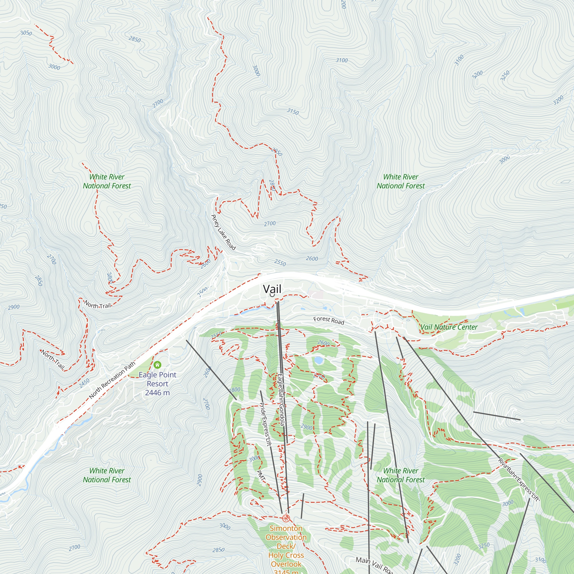 Lionshead Village Welcome Center map