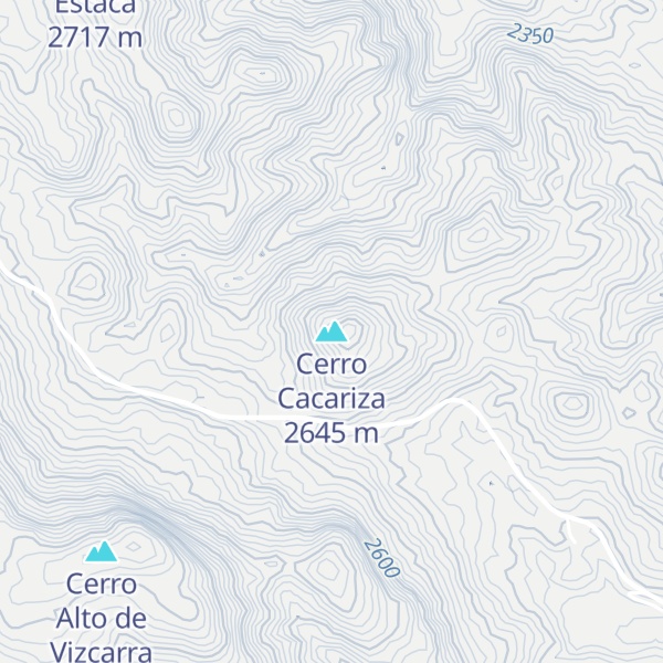 Map of Cerro Cacariza