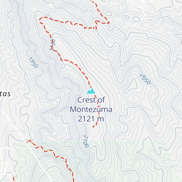 Map of Crest of Montezuma