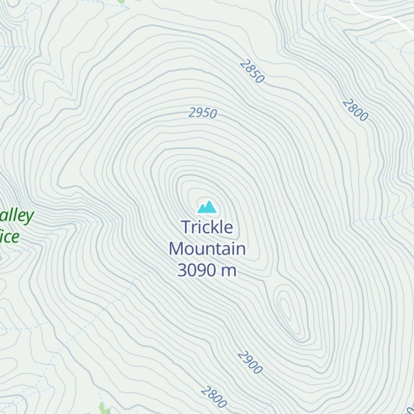 Map of Trickle Mountain