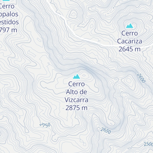 Map of Cerro Alto de Vizcarra