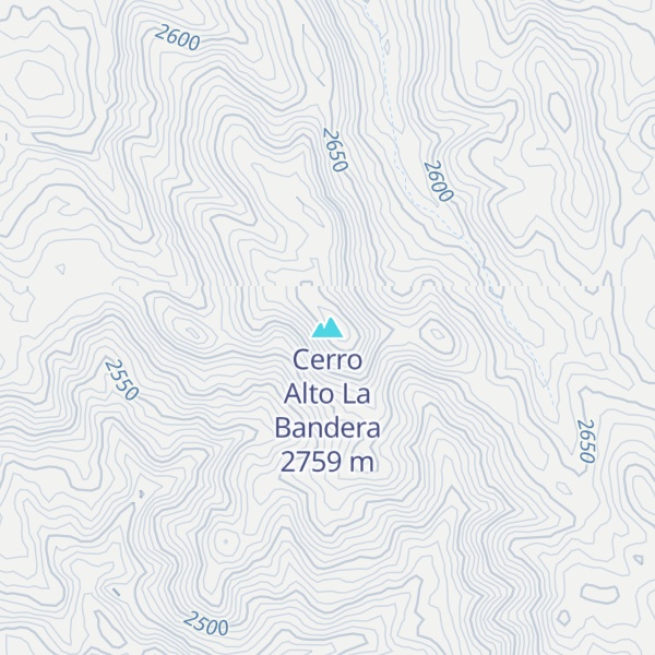 Map of Cerro Alto La Bandera