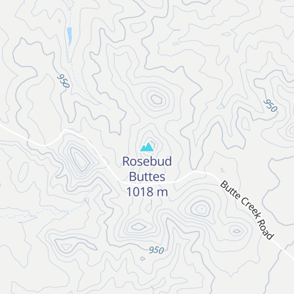 Map of Rosebud Buttes