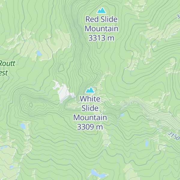 Map of White Slide Mountain